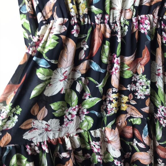 NWOT Code X Mode Woman's Multicolored Floral Sheer Dress With Pockets Size XS - Picture 4 of 11